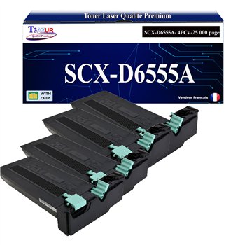 Lot de 2 Toners compatibles Samsung SCX6555N/SCX6545N (SCX-D6555A/SV208A)- 25 000 pages