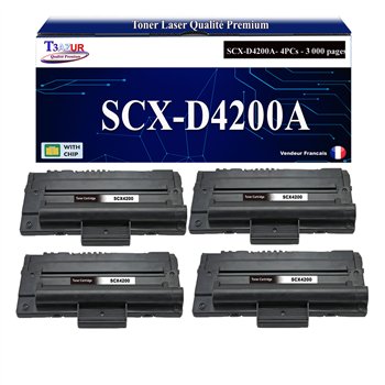 Lot de 3 Toners compatibles Samsung SCX4200 (SCX-D4200A/SV183A)- 3 000 pages