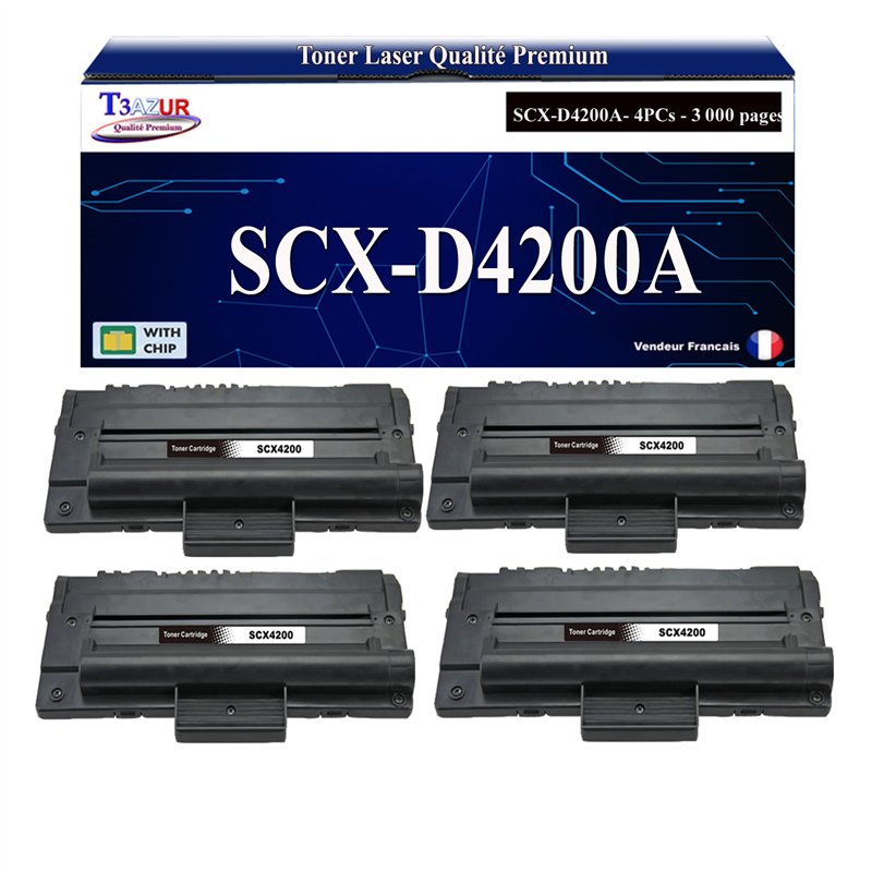Lot de 3 Toners compatibles Samsung SCX4200 (SCX-D4200A/SV183A)- 3 000 pages