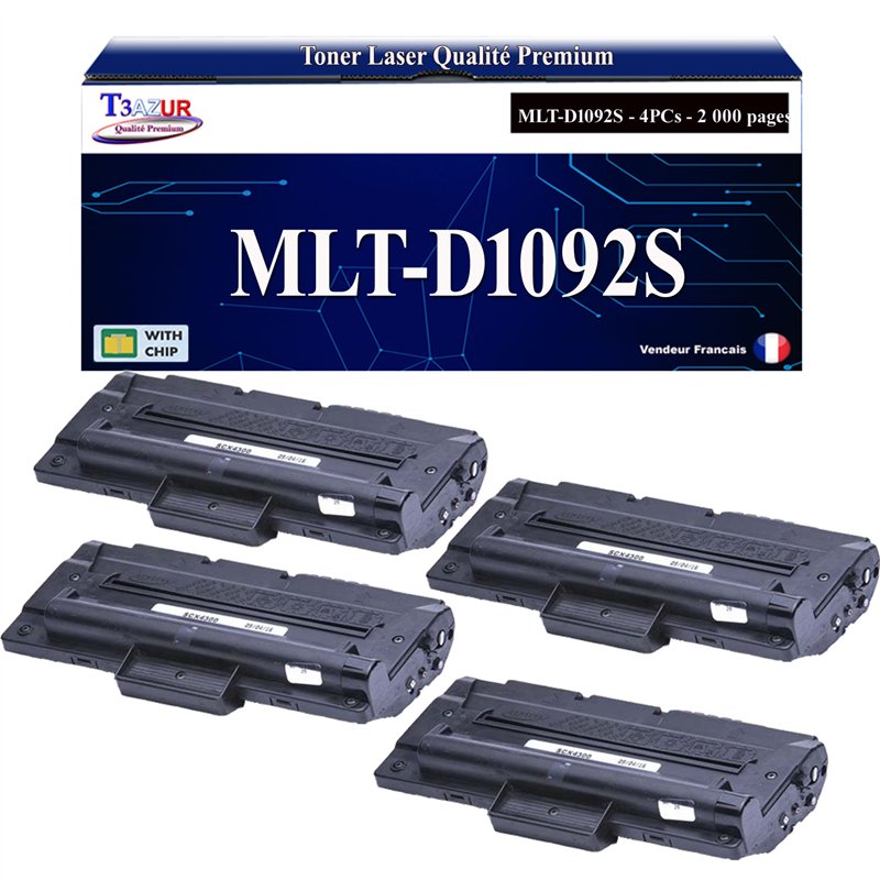 Lot de 3 Toners compatibles Samsung SCX4300 (MLT-D1092S/SU790A)- 2 000 pages