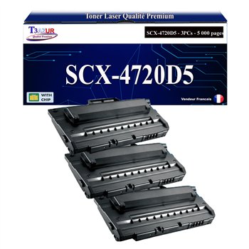 Lot de 2 Toners compatibles Samsung SCX4720 (SCX-4720D5)- 5 000 pages