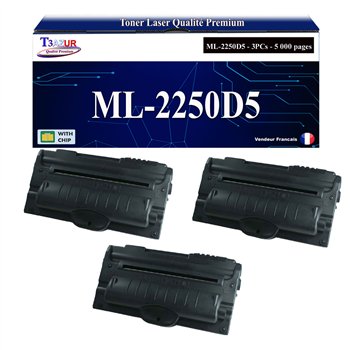 Lot de 2 Toners compatibles Samsung ML2250/ML2251 (ML-2250D5) - 5 000 pages