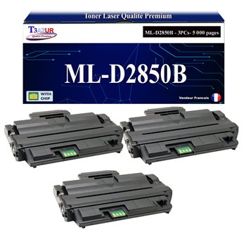 Lot de 2 Toners compatibles Samsung ML2850 (ML-D2850B/ML-D2850A/SU654A/SU646A) - 5 000 pages