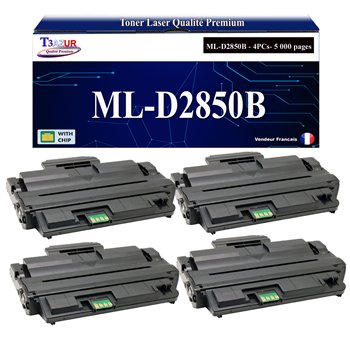 Lot de 2 Toners compatibles Samsung ML2850 (ML-D2850B/ML-D2850A/SU654A/SU646A) - 5 000 pages