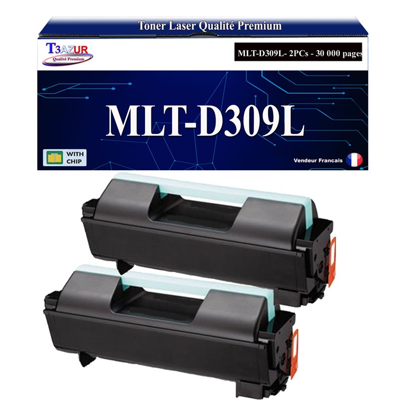 Lot de 2 Toners compatibles Samsung MLT-D309L- 30 000 pages