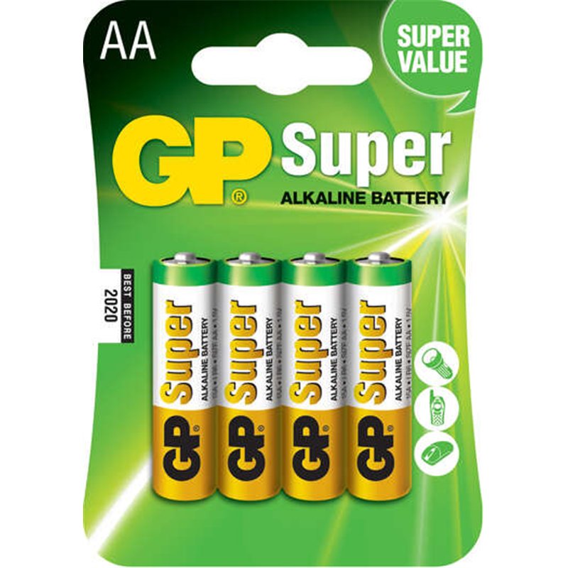 Elbat Pack de 4 Piles Alcalines LR6/AA