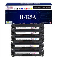 Lot de 4 Toners compatibles avec HP CB540A/ CB541A/ CB542A/ CB543A
