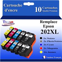 Lot de 10 Cartouches compatibles EPSON 202XL