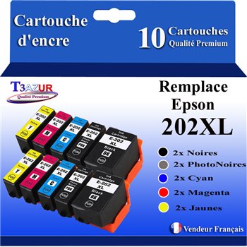 Lot de 10 Cartouches compatibles EPSON 202XL
