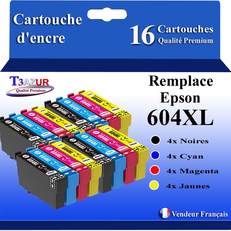 Lot de 8 Cartouches compatibles Epson 604XL Lot de 8 Cartouches compatibles Epson 604XL