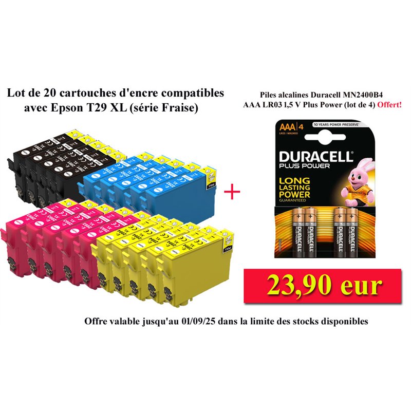 Lot de 16 Cartouches compatibles Epson T29XL Lot de 16 Cartouches compatibles Epson T29XL