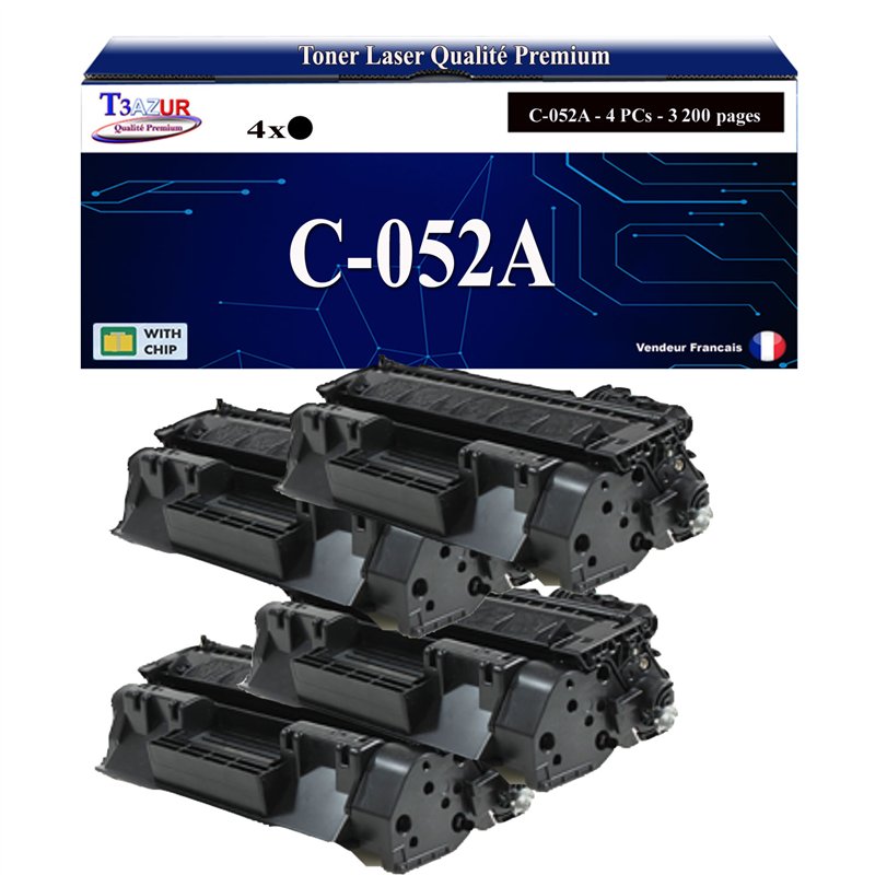 4x Toners compatibles avec Canon 052 (2199C002) - 3 200 pages 4x Toners compatibles avec Canon 052 (2199C002) - 3 200 pages