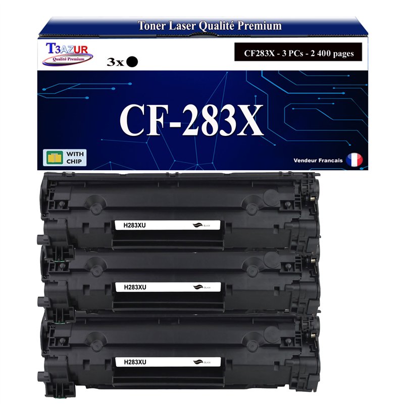 Toner compatible avec HP CF283X (83X) - 2 400 pages Toner compatible avec HP CF283X (83X) - 2 400 pages
