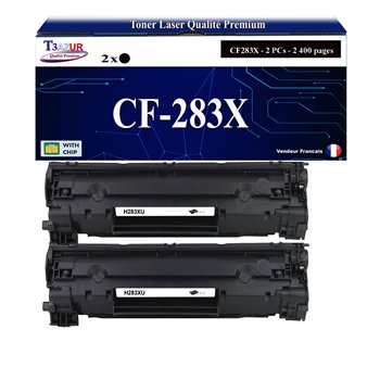 Toner compatible avec HP CF283X (83X) - 2 400 pages