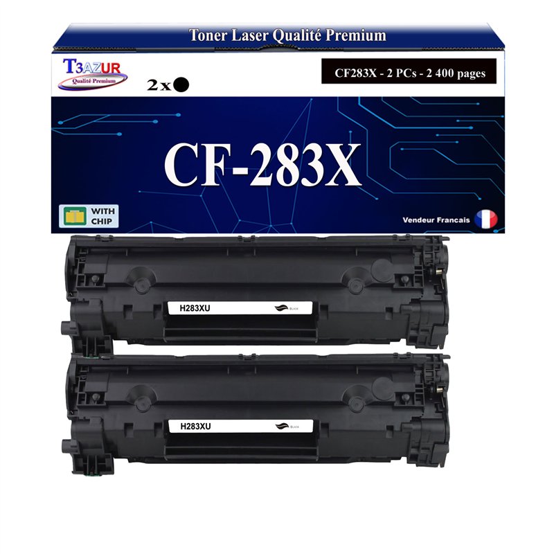 Toner compatible avec HP CF283X (83X) - 2 400 pages Toner compatible avec HP CF283X (83X) - 2 400 pages