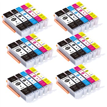 Lot de 30 Cartouches compatibles pour Canon PGI-550 XL / CLI-551 XL (avec puce)