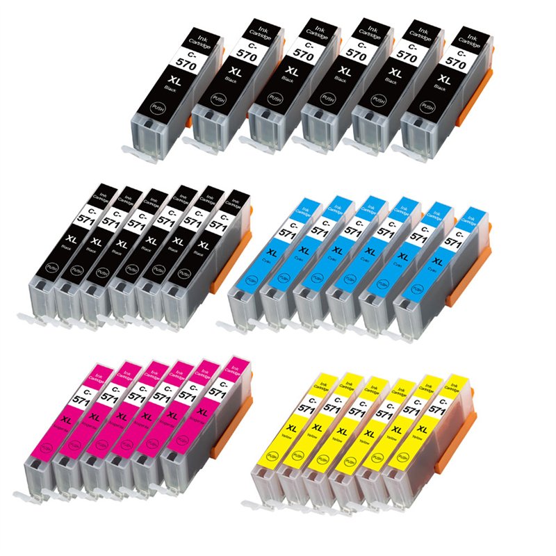 Lot de 30 Cartouches Compatibles Canon PGI570/CLI571 XL
