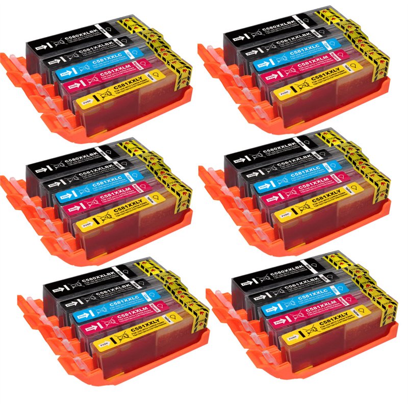 Lot de 30 Cartouches Compatibles Canon PGI-580/CLI851 XXL