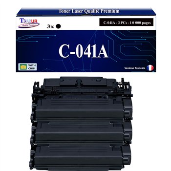 3x Toners compatibles avec Canon 041 (0452C002) - 10 000 pages