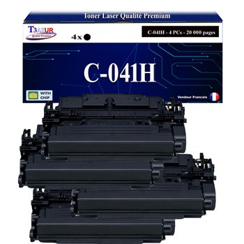 4x Toners compatibles avec Canon 041H (0453C002) - 20 000 pages
