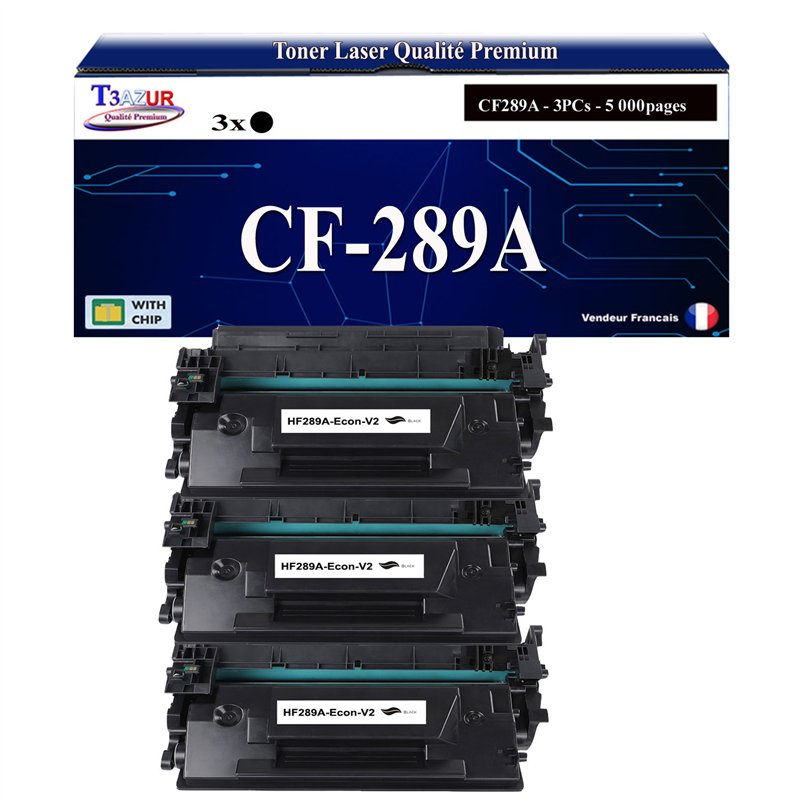 Toner compatible avec HP CF289A noir - Remplace 89A (avec puce) Toner compatible avec HP CF289A noir - Remplace 89A (avec puce)