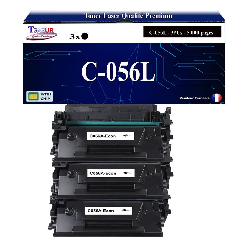 3x Toners compatibles avec Canon 056L (3006C002) - 5 000 pages