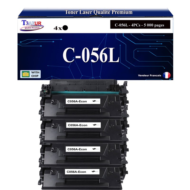 4x Toners compatibles avec Canon 056L (3006C002) - 5 000 pages