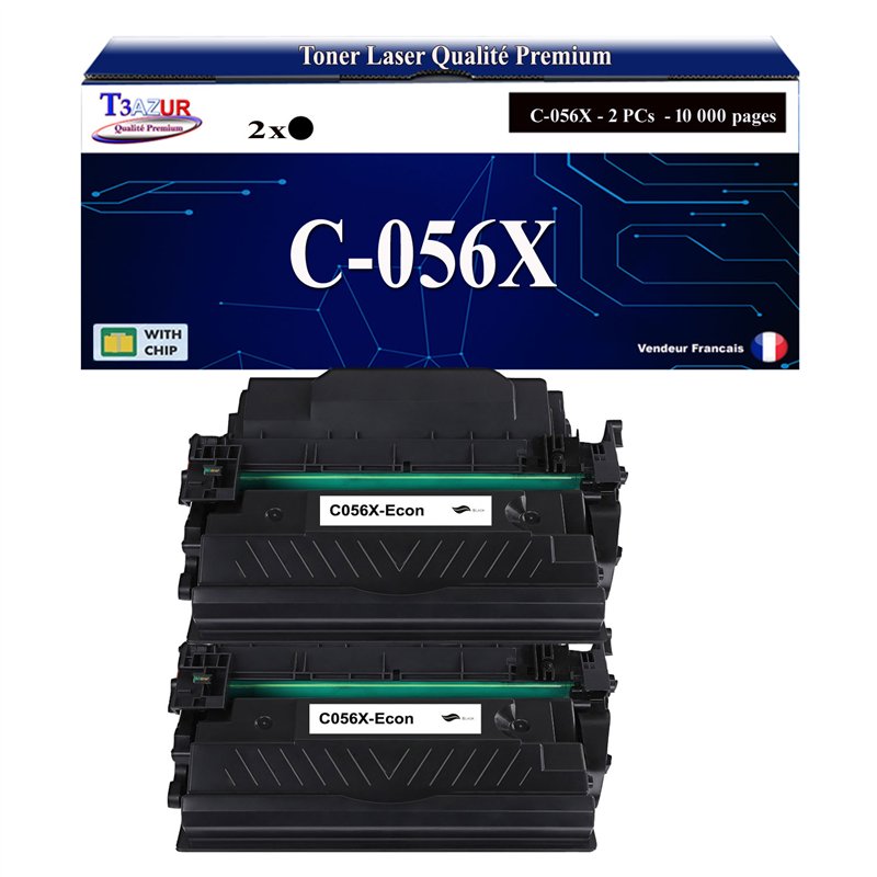 2x Toners compatibles avec Canon 056X (3007C002) - 10 000 pages