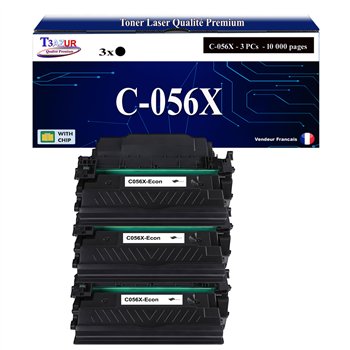 3x Toners compatibles avec Canon 056X (3007C002) - 10 000 pages