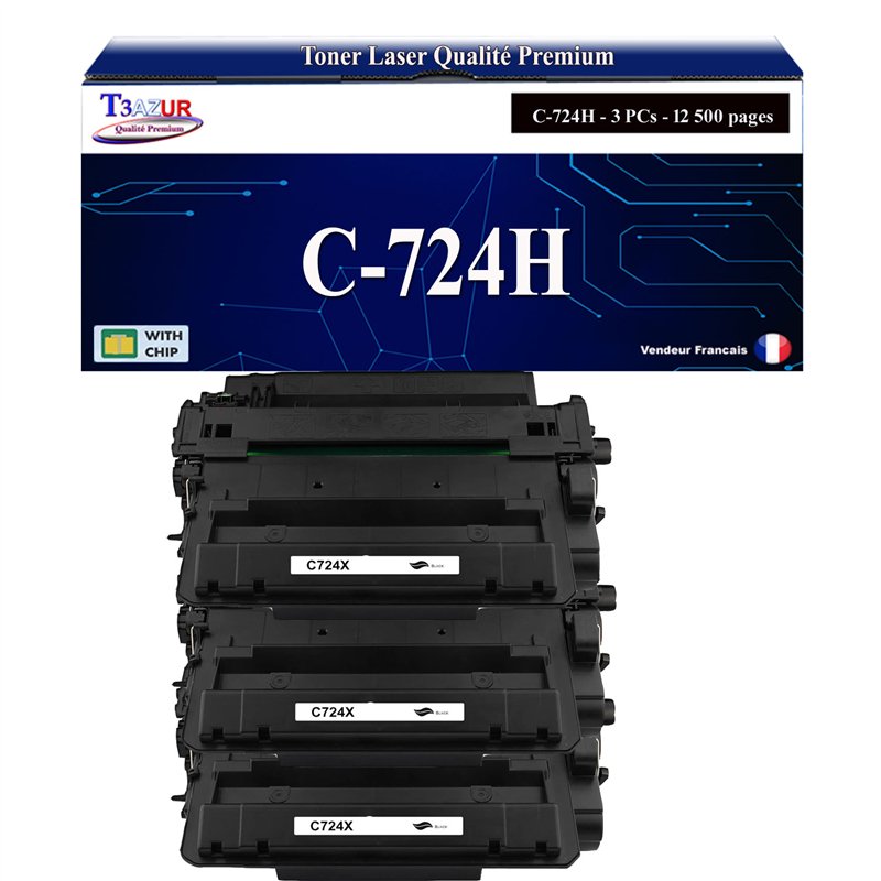Toner compatible Canon 724H (3482B002) -12 500 pages