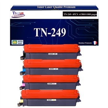 Lot de 4 Toners compatibles Brother TN249