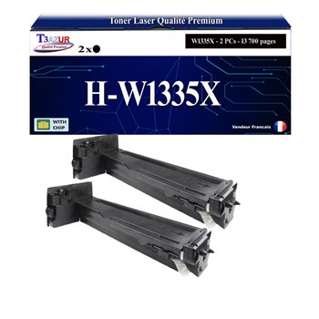 2x Toners compatibles HP 335X (W1335X) Noir -13 700 pages