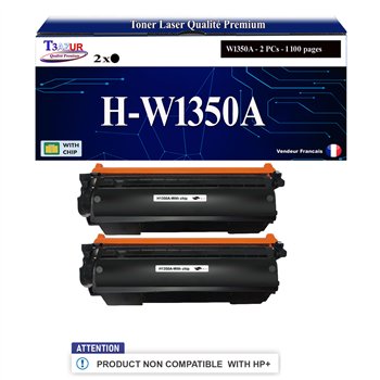 2x Toners compatibles avec HP W1350A (135A) - 1 100 pages (non compatibles avec les Imprimantes HP+)