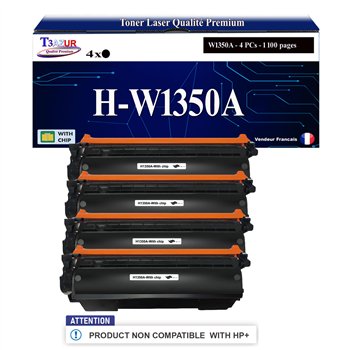 4x Toners compatibles avec HP W1350A (135A) - 1 100 pages (non compatibles avec les Imprimantes HP+)