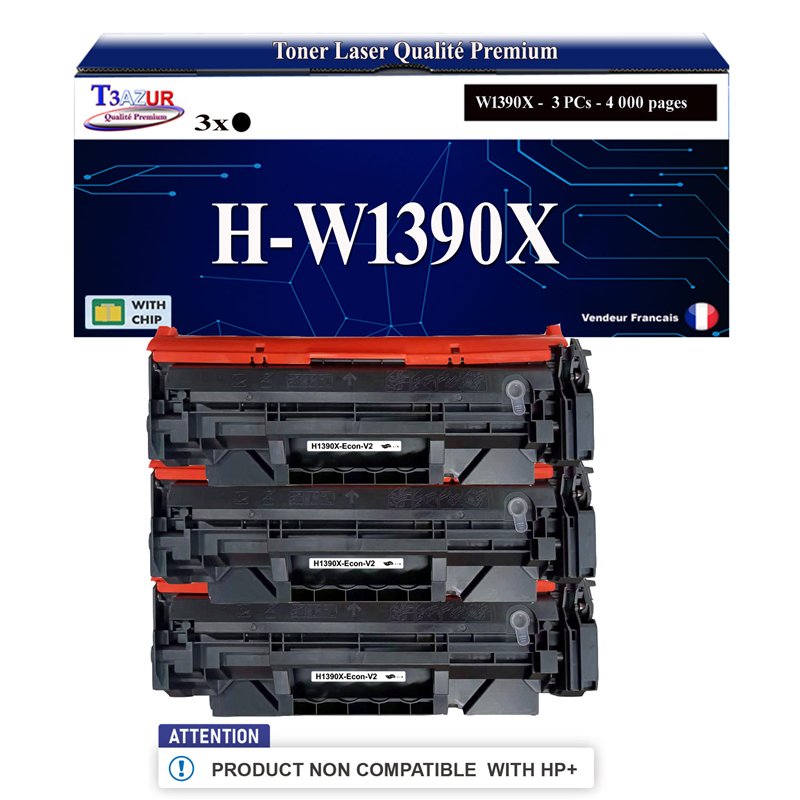 Toner compatible avec HP W1390X (139X) - 4 000 pages (non compatibles avec les Imprimantes HP+)
