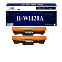 2x Toners compatibles avec HP W1420A (142A) Noir - 950 pages