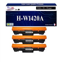 3x Toners compatibles avec HP W1420A (142A) Noir - 950 pages
