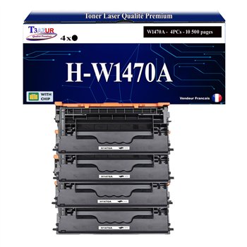 4x Toners compatibles avec W1470A (147A) - 10 500 pages