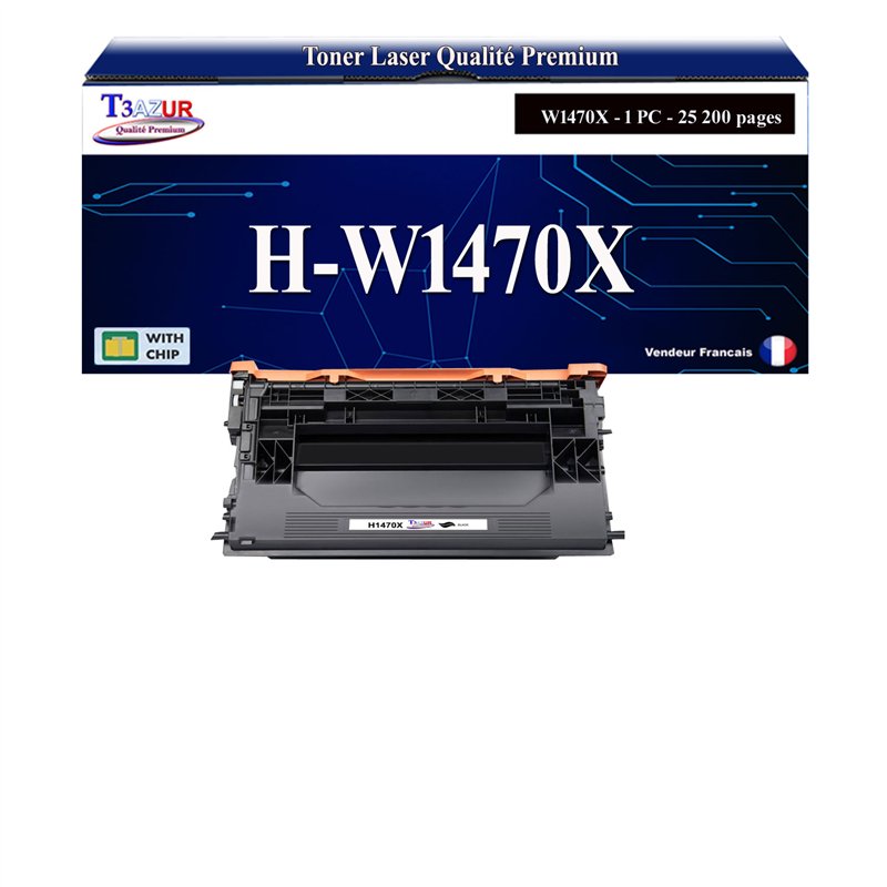 Toner compatible avec HP W1470X(147X) - 25 200 pages Toner compatible avec HP W1470X(147X) - 25 200 pages