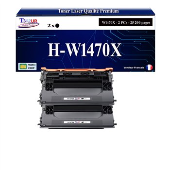 2x Toners compatibles avec HP W1470X(147X) - 25 200 pages