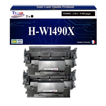 2x Toners compatibles avec HP W1490X (149X)- 9 500 pages