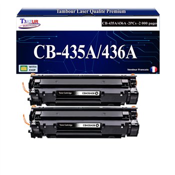 4x Toners compatibles HP CB435A (HP 35A) Noir - 2 000 pages