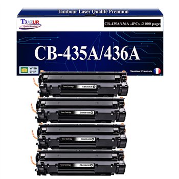 4x Toners compatibles avec HP CB436A (HP 36A) - 2 000 pages