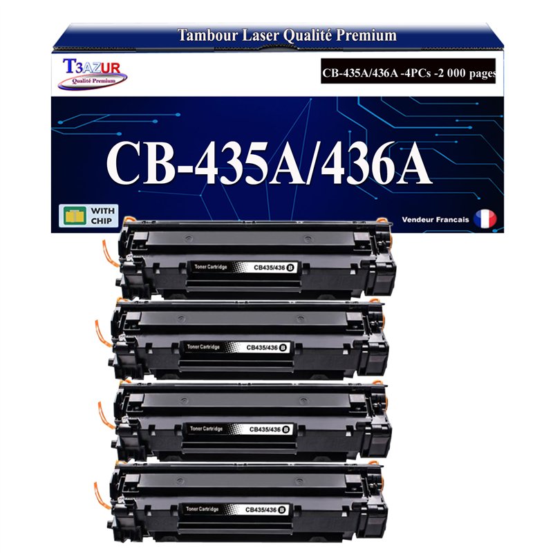4x Toners compatibles avec HP CB436A (HP 36A) - 2 000 pages 4x Toners compatibles avec HP CB436A (HP 36A) - 2 000 pages