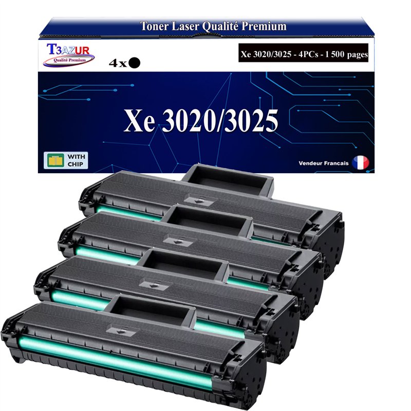 4x Toners compatibles Xerox Phaser 3020/ WorkCentre 3025 (106R02773) - 1 500 pages 4x Toners compatibles Xerox Phaser 3020/ WorkCentre 3025 (106R02773) - 1 500 pages