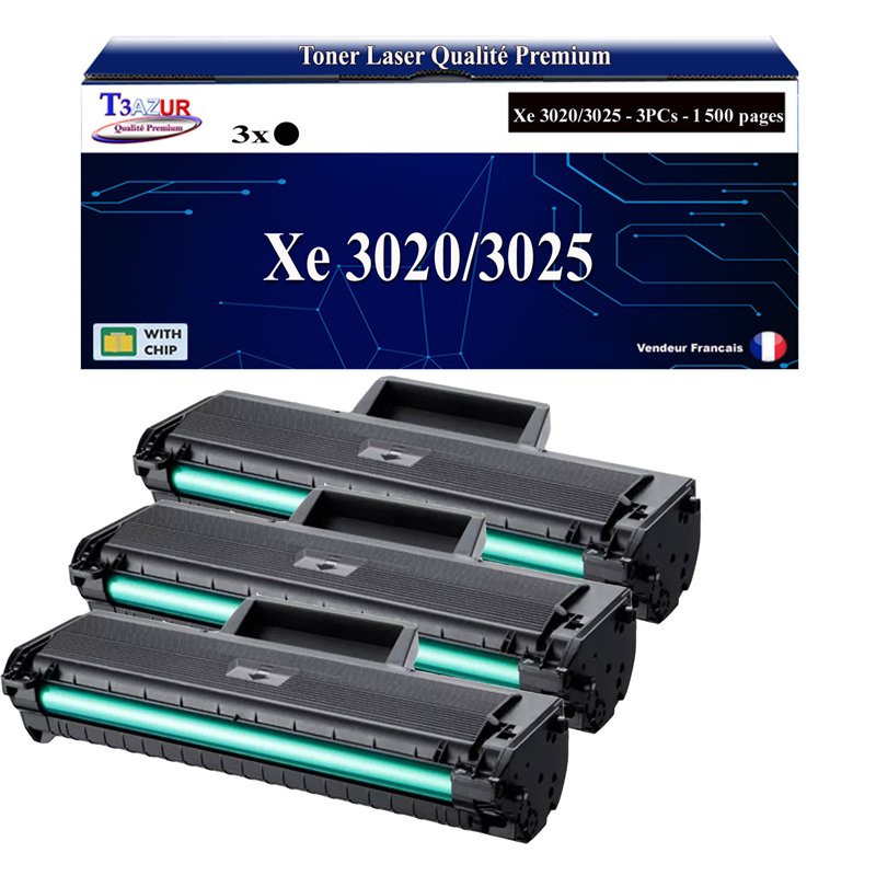 3x Toners compatibles Xerox Phaser 3020/ WorkCentre 3025 (106R02773) - 1 500 pages 3x Toners compatibles Xerox Phaser 3020/ WorkCentre 3025 (106R02773) - 1 500 pages