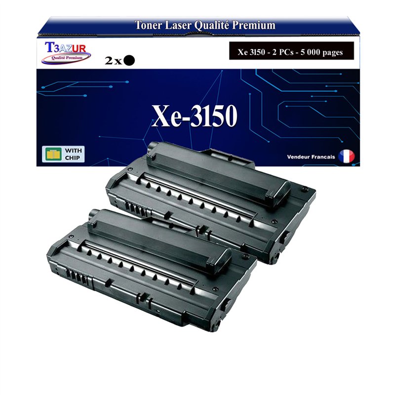 2x Toners compatibles Xerox Phaser 3150 (109R00747) - 5 000 pages