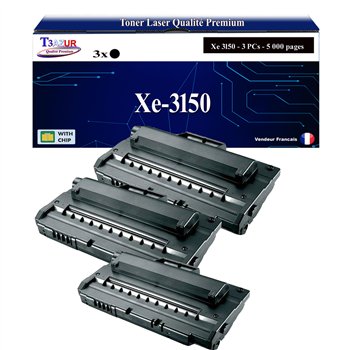 3x Toners compatibles Xerox Phaser 3150 (109R00747) - 5 000 pages