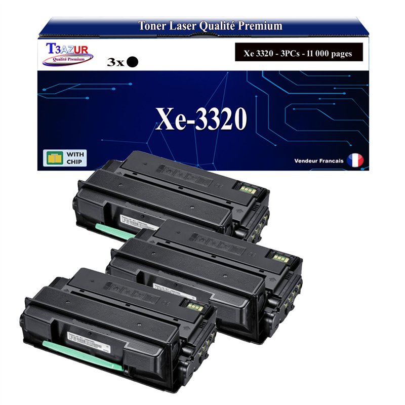 3x Toners compatibles Xerox Phaser 3320 (106R02307)- 11 000 pages