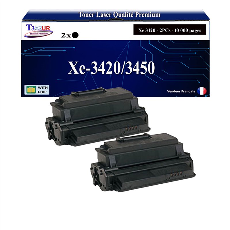 2x Toners compatibles Xerox 3420/ 3450- 10 000 pages